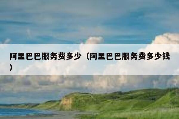 阿里巴巴服务费多少（阿里巴巴服务费多少钱） 第1张