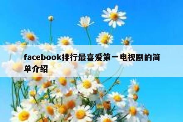 facebook排行最喜爱第一电视剧的简单介绍 第1张