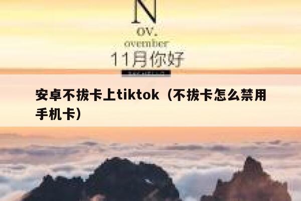 安卓不拔卡上tiktok（不拔卡怎么禁用手机卡） 第1张