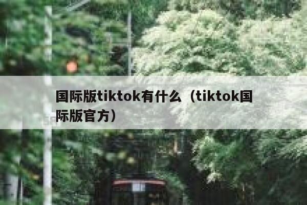 国际版tiktok有什么(tiktok国际版官方) 第1张 国际版tiktok有什么(tiktok国际版官方) 第1张