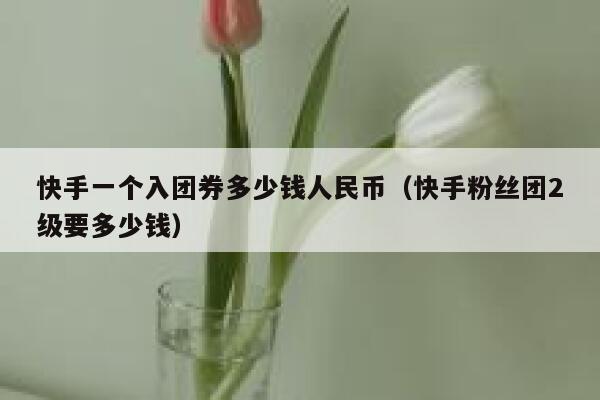 快手一个入团券多少钱人民币(快手粉丝团2级要多少钱) 第1张 快手一个入团券多少钱人民币(快手粉丝团2级要多少钱) 第1张