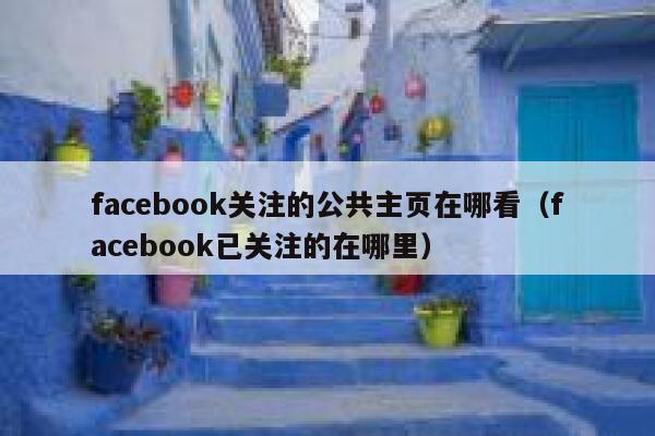 facebook关注的公共主页在哪看（facebook已关注的在哪里） 第1张