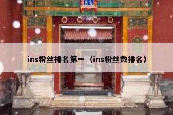 ins粉丝排名第一（ins粉丝数排名） 第1张