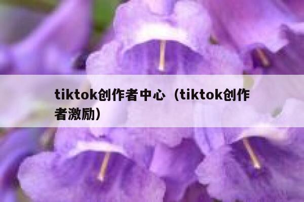 tiktok创作者中心（tiktok创作者激励） 第1张