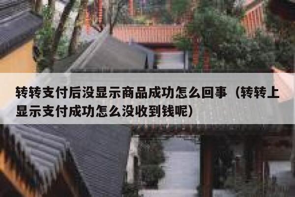 转转支付后没显示商品成功怎么回事(转转上显示支付成功怎么没收到钱呢) 第1张 转转支付后没显示商品成功怎么回事(转转上显示支付成功怎么没收到钱呢) 第1张