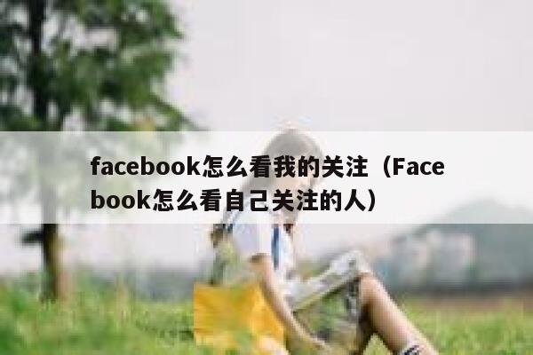 facebook怎么看我的关注（Facebook怎么看自己关注的人） 第1张