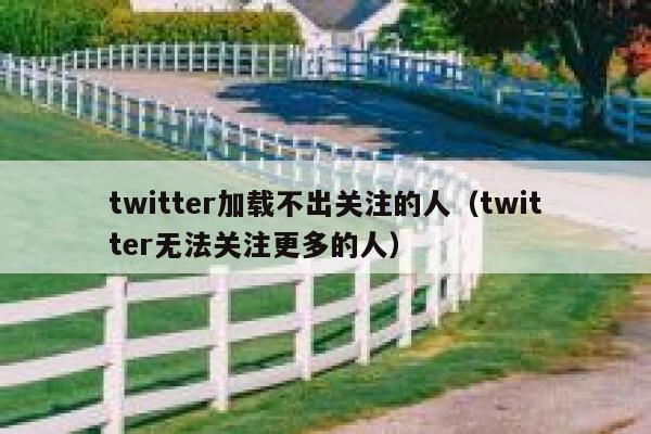 twitter加载不出关注的人（twitter无法关注更多的人） 第1张