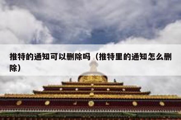 推特的通知可以删除吗（推特里的通知怎么删除） 第1张