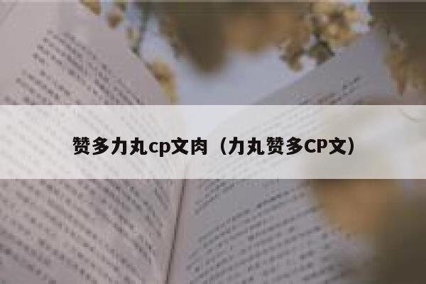 赞多力丸cp文肉(力丸赞多CP文) 第1张 赞多力丸cp文肉(力丸赞多CP文) 第1张