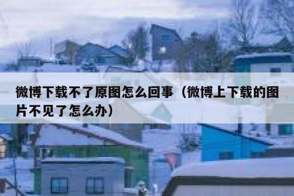 微博下载不了原图怎么回事（微博上下载的图片不见了怎么办） 第1张