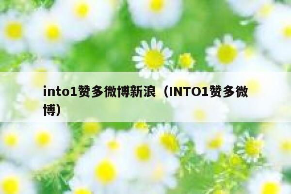 into1赞多微博新浪（INTO1赞多微博） 第1张