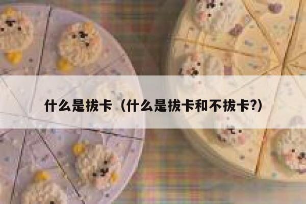 什么是拔卡（什么是拔卡和不拔卡?） 第1张