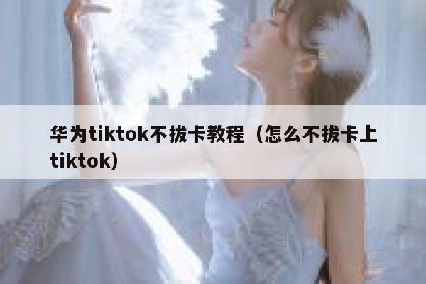 华为tiktok不拔卡教程（怎么不拔卡上tiktok） 第1张