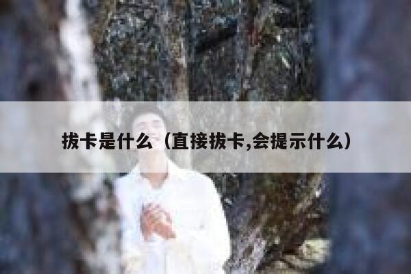 拔卡是什么(直接拔卡,会提示什么) 第1张 拔卡是什么(直接拔卡,会提示什么) 第1张