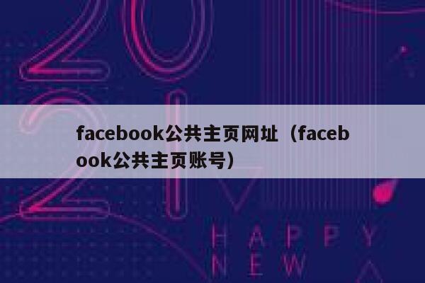 facebook公共主页网址（facebook公共主页账号） 第1张