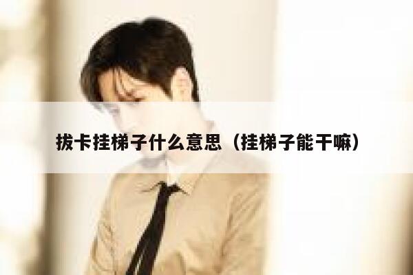 拔卡挂梯子什么意思（挂梯子能干嘛） 第1张