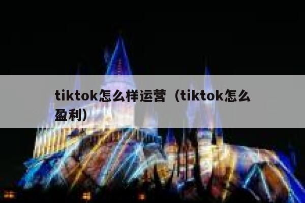 tiktok怎么样运营（tiktok怎么盈利） 第1张