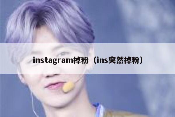 instagram掉粉（ins突然掉粉） 第1张