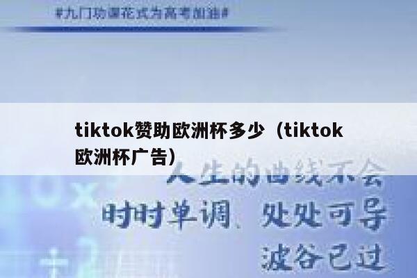 tiktok赞助欧洲杯多少(tiktok欧洲杯广告) 第1张 tiktok赞助欧洲杯多少(tiktok欧洲杯广告) 第1张