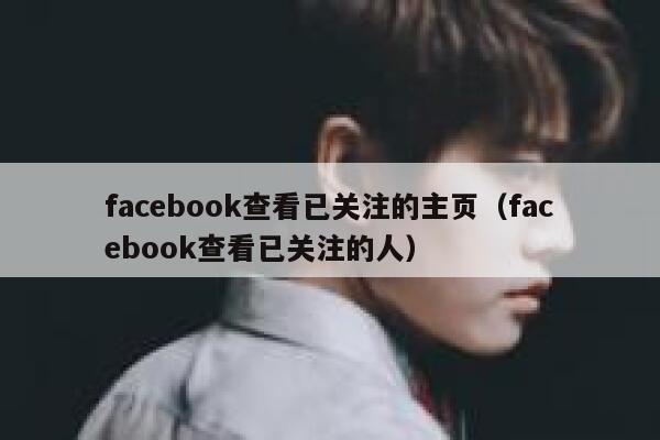 facebook查看已关注的主页（facebook查看已关注的人） 第1张