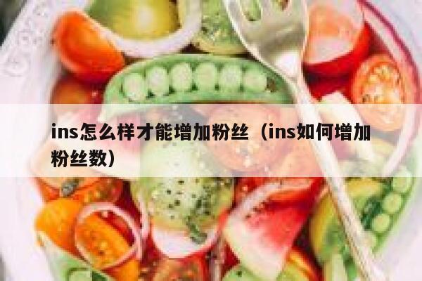 ins怎么样才能增加粉丝（ins如何增加粉丝数） 第1张