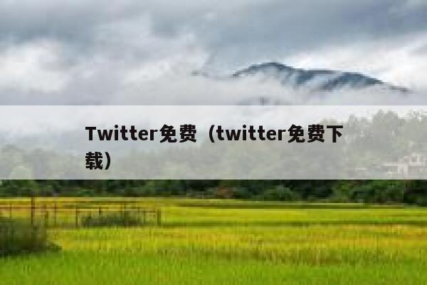 Twitter免费（twitter免费下载） 第1张