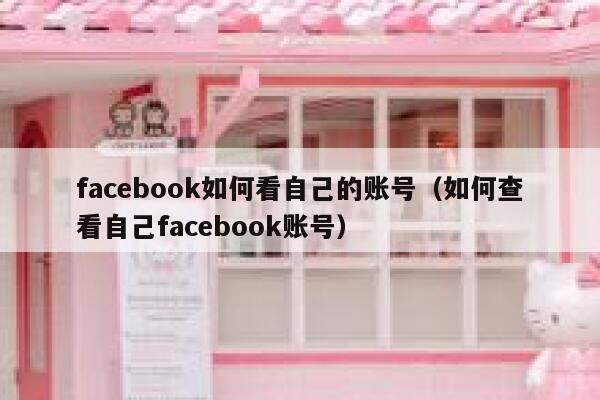 facebook如何看自己的账号（如何查看自己facebook账号） 第1张