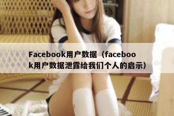 Facebook用户数据（facebook用户数据泄露给我们个人的启示） 第1张