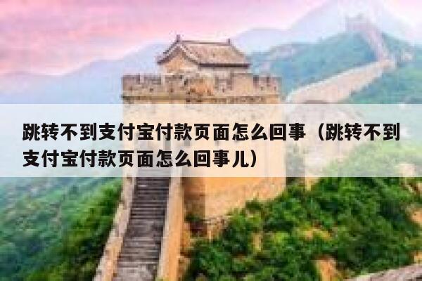 跳转不到支付宝付款页面怎么回事（跳转不到支付宝付款页面怎么回事儿） 第1张