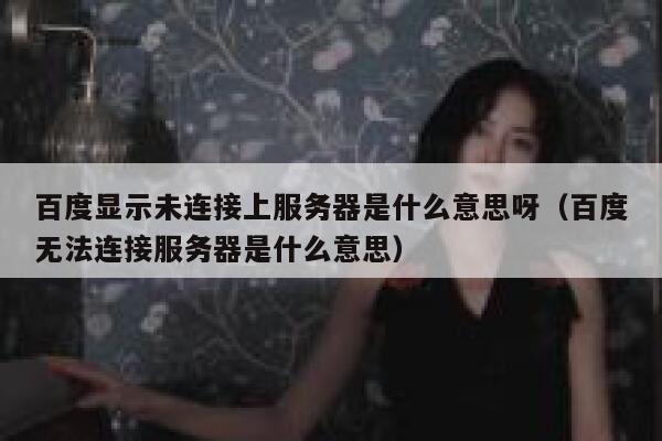 百度显示未连接上服务器是什么意思呀（百度无法连接服务器是什么意思） 第1张