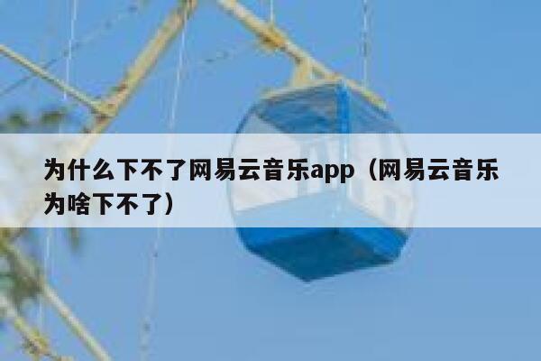 为什么下不了网易云音乐app（网易云音乐为啥下不了） 第1张