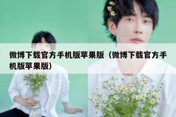 微博下载官方手机版苹果版（微博下载官方手机版苹果版） 第1张