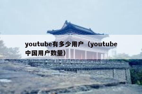 youtube有多少用户（youtube中国用户数量） 第1张