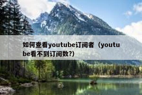 如何查看youtube订阅者(youtube看不到订阅数?) 第1张 如何查看youtube订阅者(youtube看不到订阅数?) 第1张