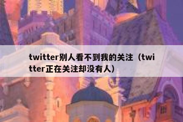 twitter别人看不到我的关注（twitter正在关注却没有人） 第1张