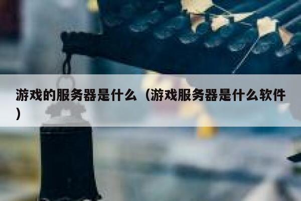 游戏的服务器是什么（游戏服务器是什么软件） 第1张
