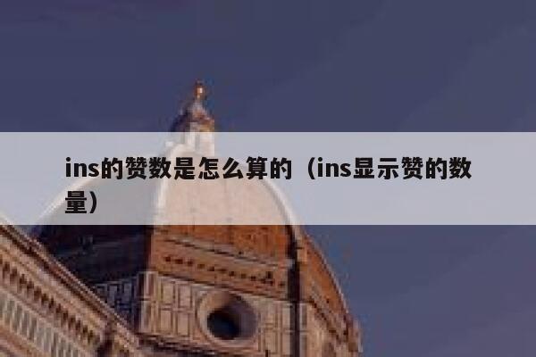 ins的赞数是怎么算的（ins显示赞的数量） 第1张