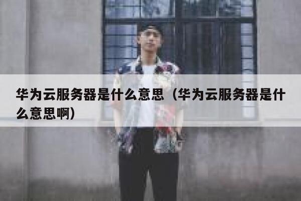 华为云服务器是什么意思（华为云服务器是什么意思啊） 第1张
