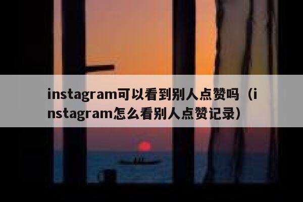 instagram可以看到别人点赞吗（instagram怎么看别人点赞记录） 第1张