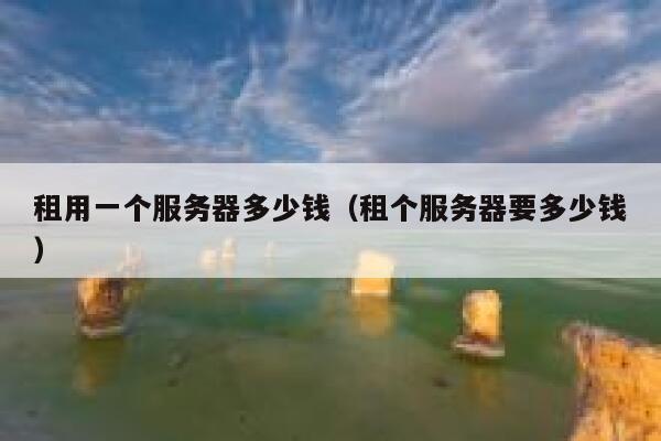 租用一个服务器多少钱（租个服务器要多少钱） 第1张