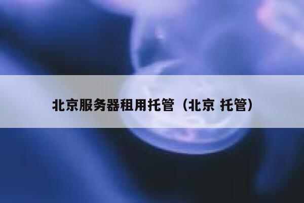 北京服务器租用托管(北京 托管) 第1张 北京服务器租用托管(北京 托管) 第1张