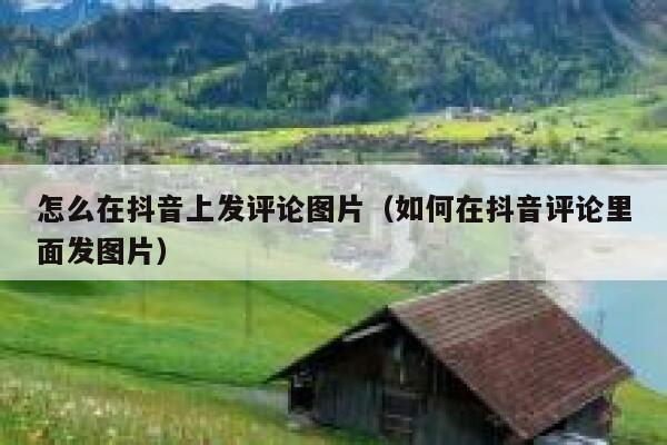 怎么在抖音上发评论图片（如何在抖音评论里面发图片） 第1张