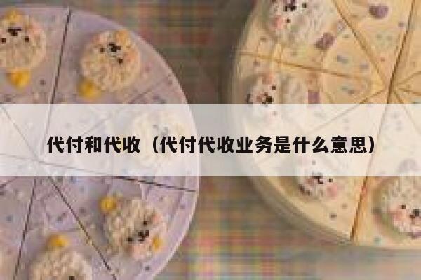 代付和代收（代付代收业务是什么意思） 第1张