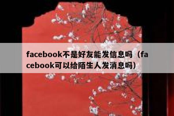 facebook不是好友能发信息吗（facebook可以给陌生人发消息吗） 第1张