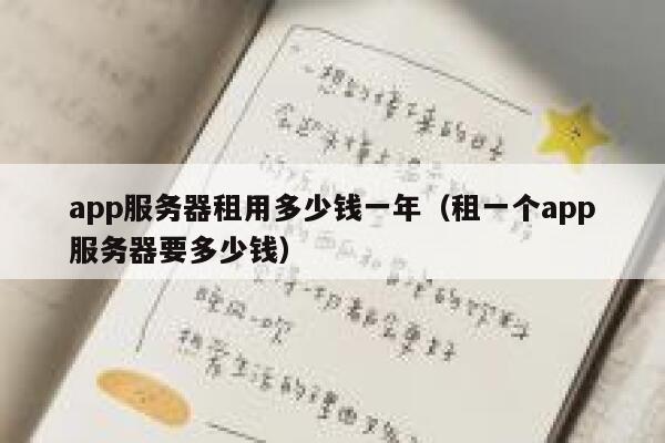 app服务器租用多少钱一年（租一个app服务器要多少钱） 第1张