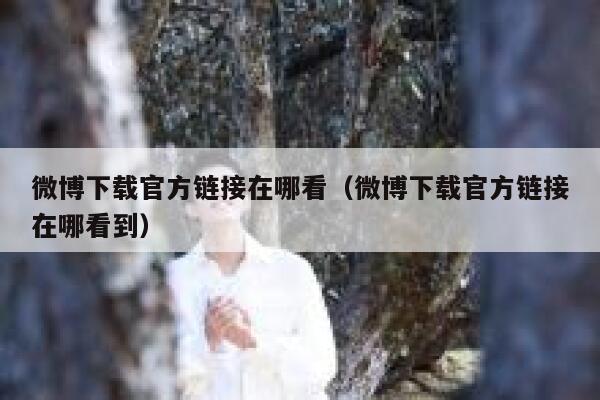 微博下载官方链接在哪看（微博下载官方链接在哪看到） 第1张
