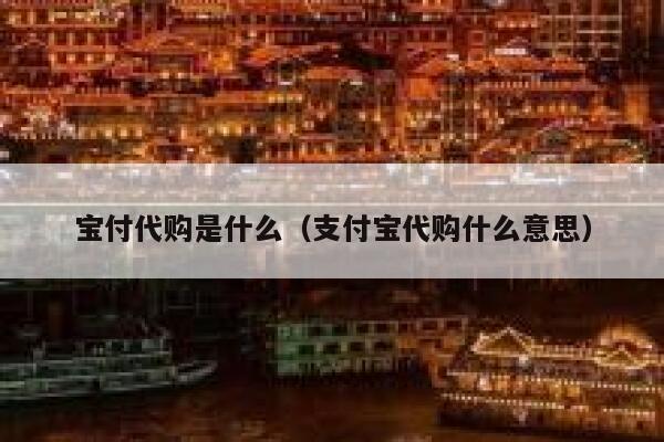 宝付代购是什么（支付宝代购什么意思） 第1张