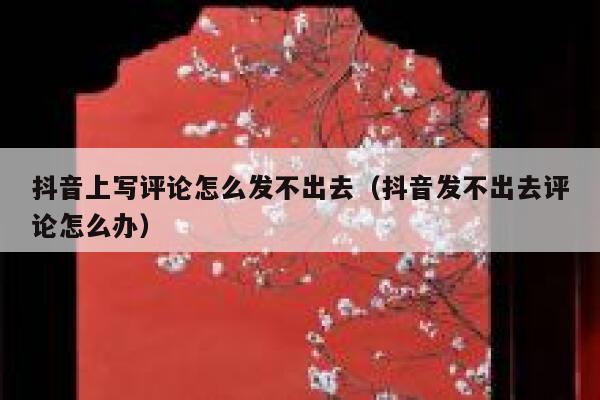 抖音上写评论怎么发不出去（抖音发不出去评论怎么办） 第1张