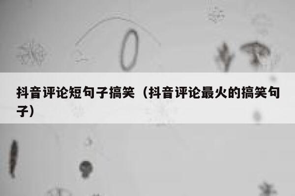 抖音评论短句子搞笑（抖音评论最火的搞笑句子） 第1张