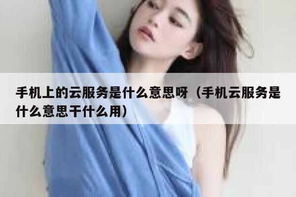 手机上的云服务是什么意思呀（手机云服务是什么意思干什么用） 第1张